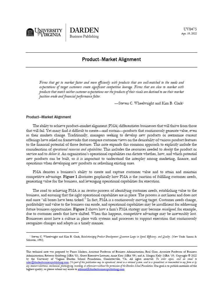Product Market Alignment | PDF | Performance Indicator | Agile Software ...