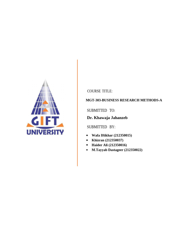Business Research Method Assignment 05 | PDF | Methodology ...