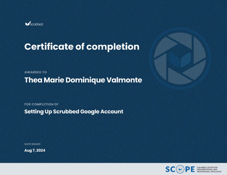 Certificate For Setting Up Scrubbed Google Account | PDF