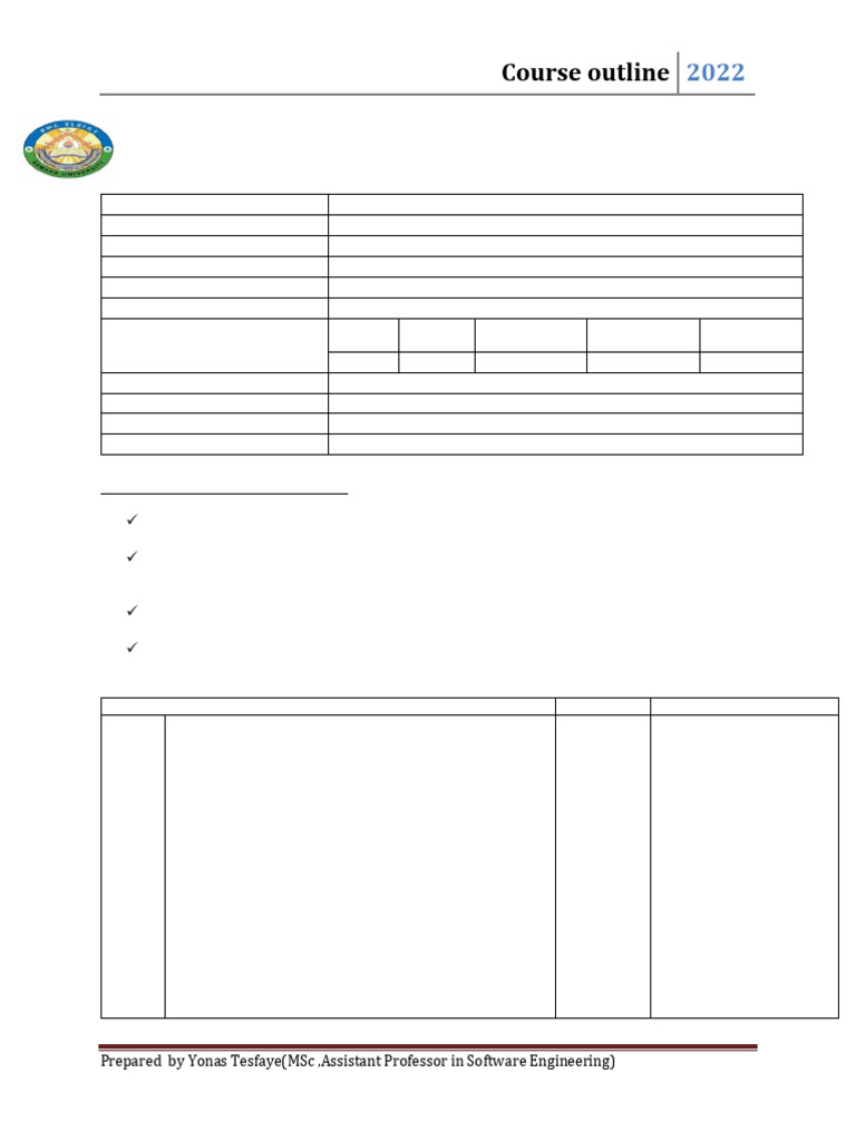 IT Project Managment Course Outline III Year | PDF | Project Management ...