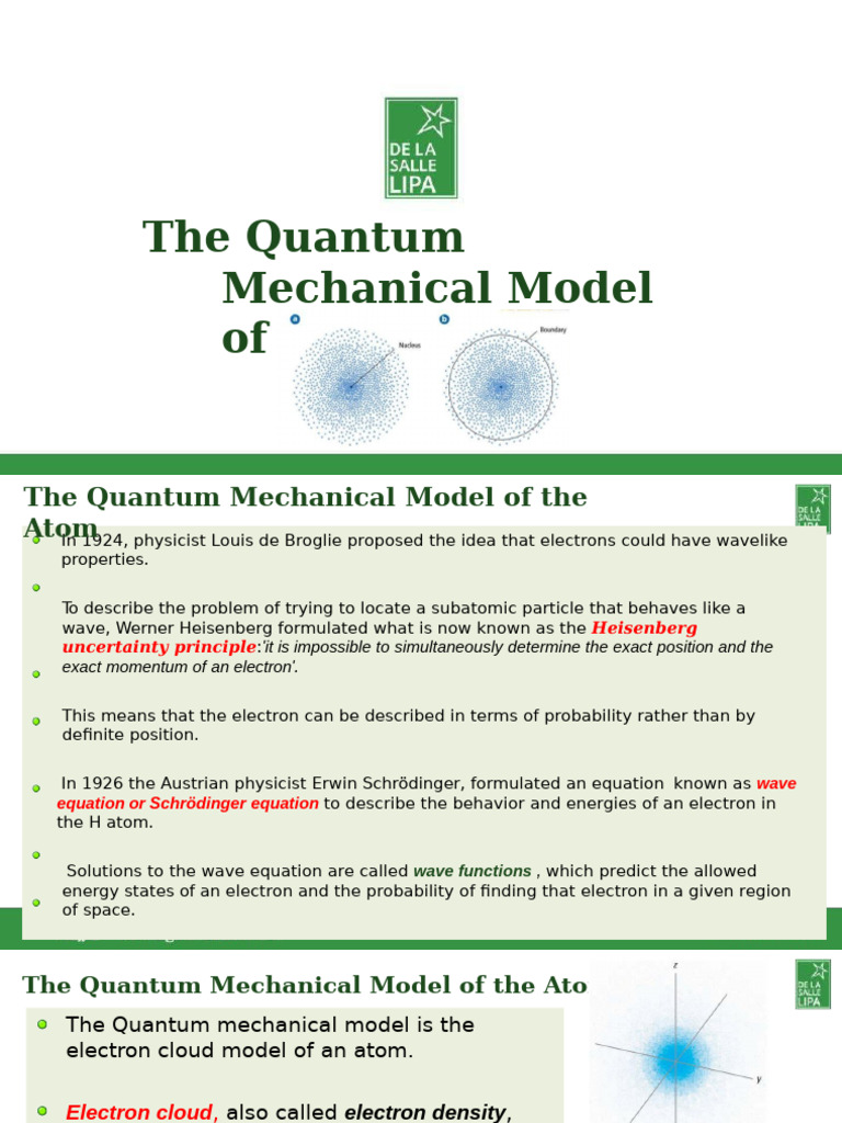 Quantum Mechanical Model of the Atom | PDF | Atomic Orbital | Quantum ...