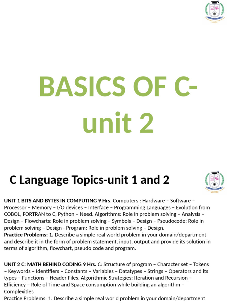 Basics of C | PDF | Computer Program | Programming