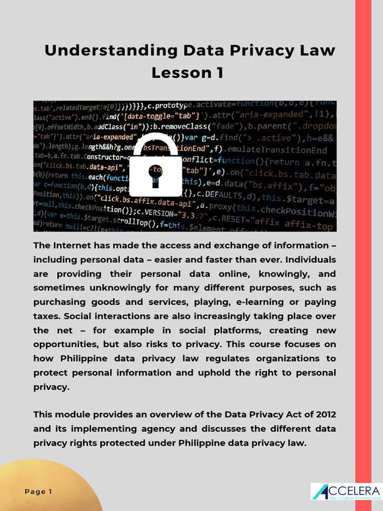Data Subject Rights Under Philippine Law | PDF | Privacy | Information ...