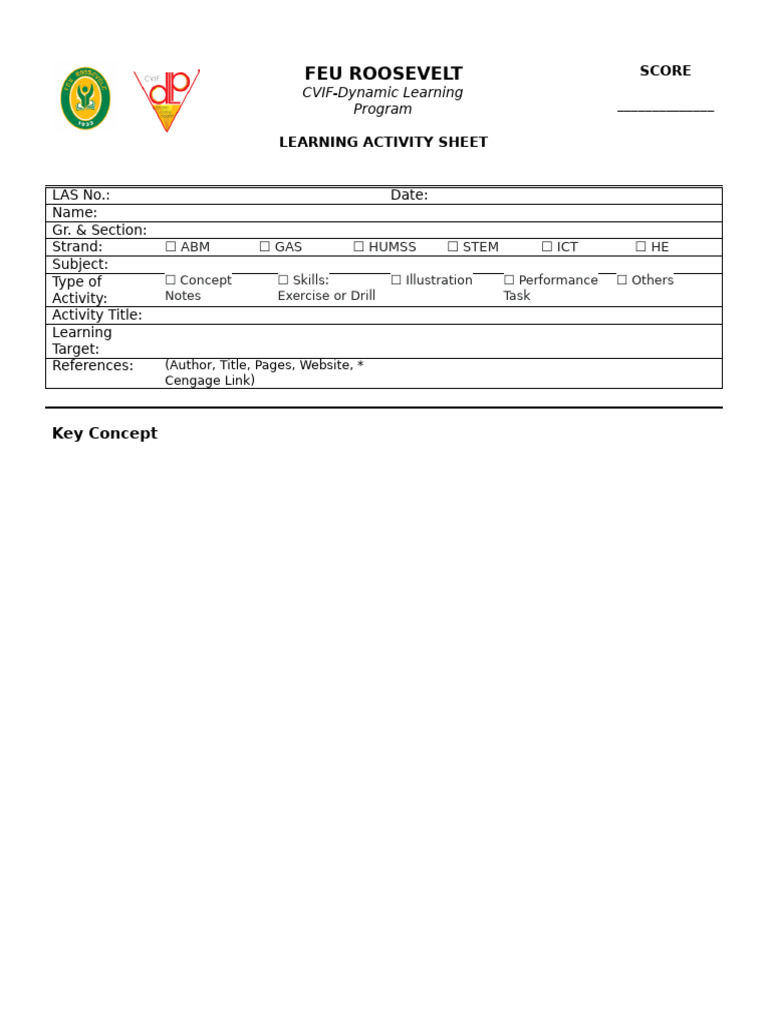 LAS SHS TEMPLATE (SHS) | PDF