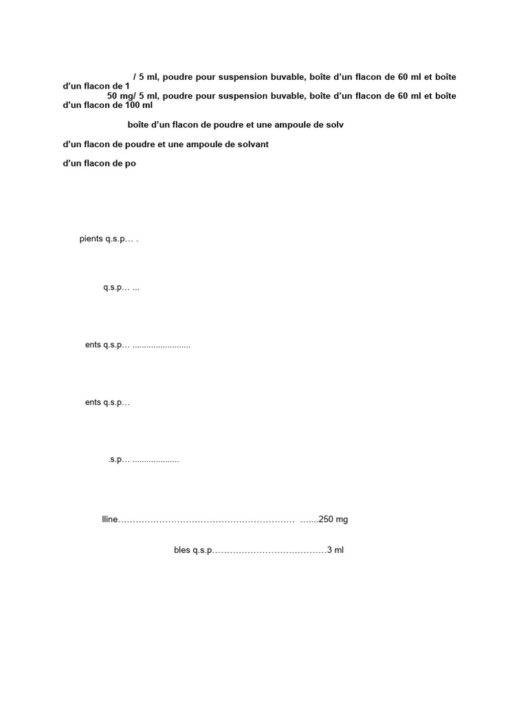 Astaph 500 : Indications et Posologie | PDF | Allaitement ...