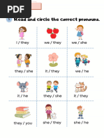 Pronouns Worksheet He She It and They | PDF | Language Arts & Discipline