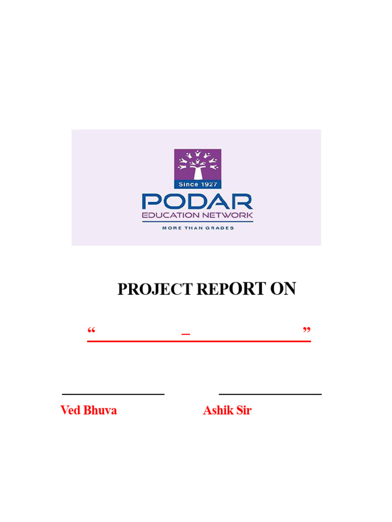 Project Report on 