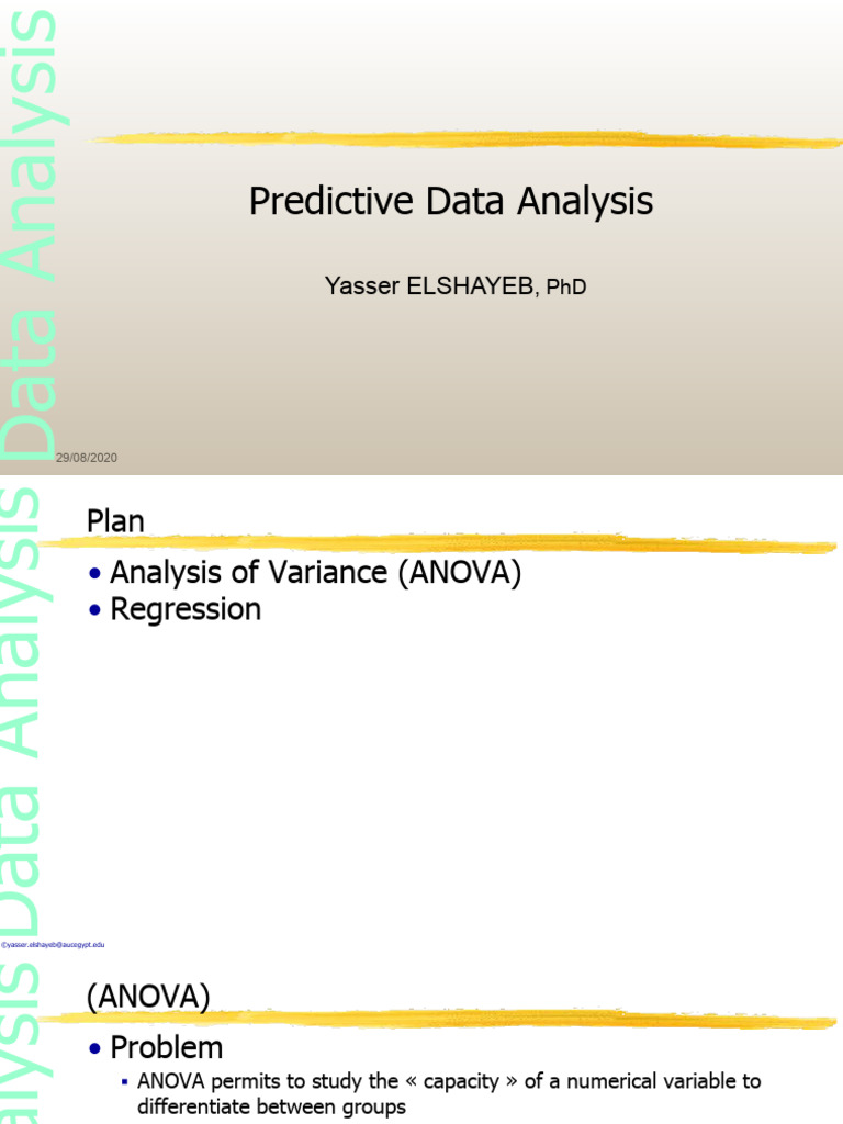 (3)Predictive Data Analysis | PDF | Regression Analysis | Analysis Of ...