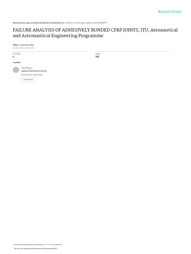 Failure Analysis of Adhesively Bonded CFRP Joints | PDF | Fracture ...