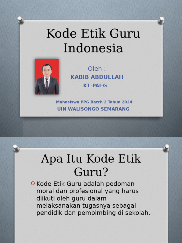Kode Etik Guru: Panduan Profesionalisme | PDF