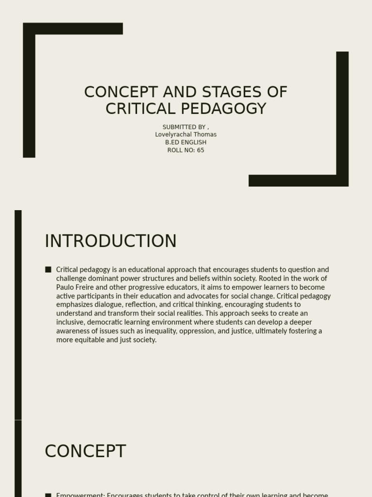 Understanding Critical Pedagogy Concepts | PDF