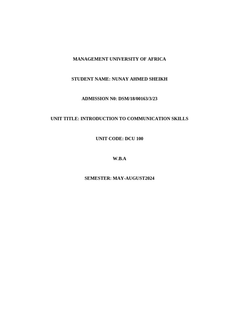 DCU 100 W.B.A | PDF | Communication | Cognition