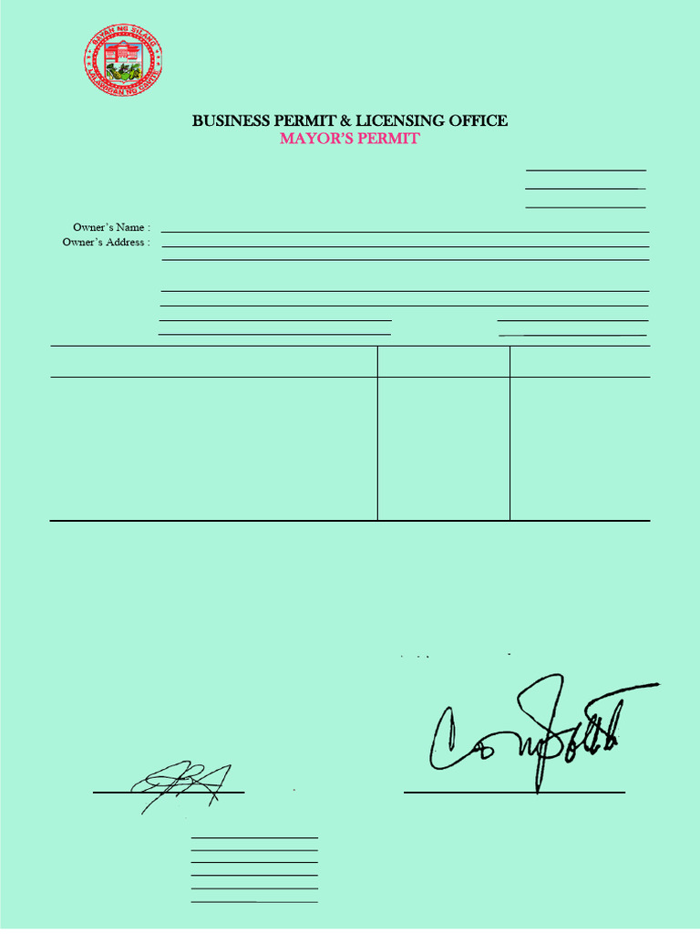Silang Business Permit Application Form | PDF | Fee | Government Finances