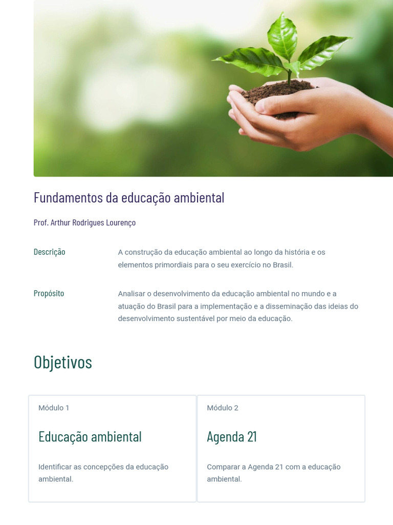 Educação Ambiental | PDF | Sustentabilidade | Ambiente natural