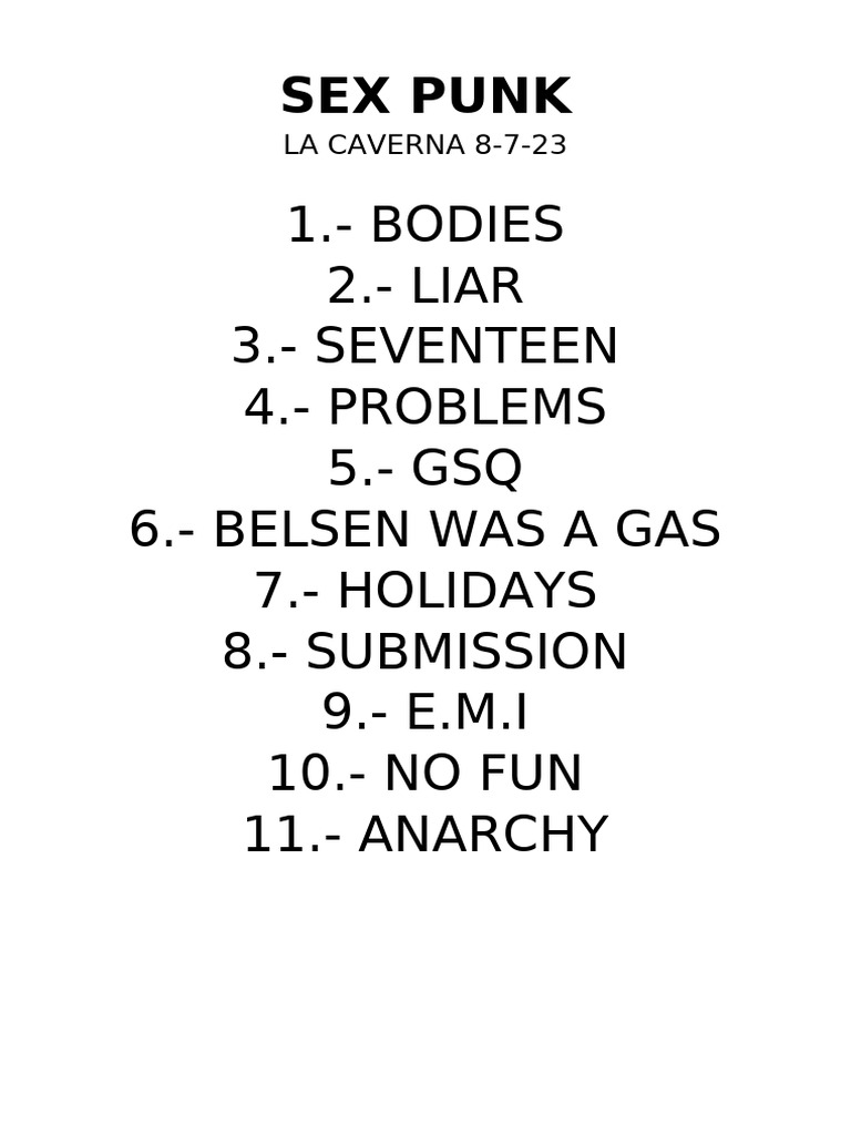 Set list la caverna pdf