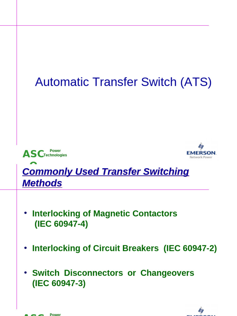 ATS PRESENTATION | PDF | Switch | Manufactured Goods