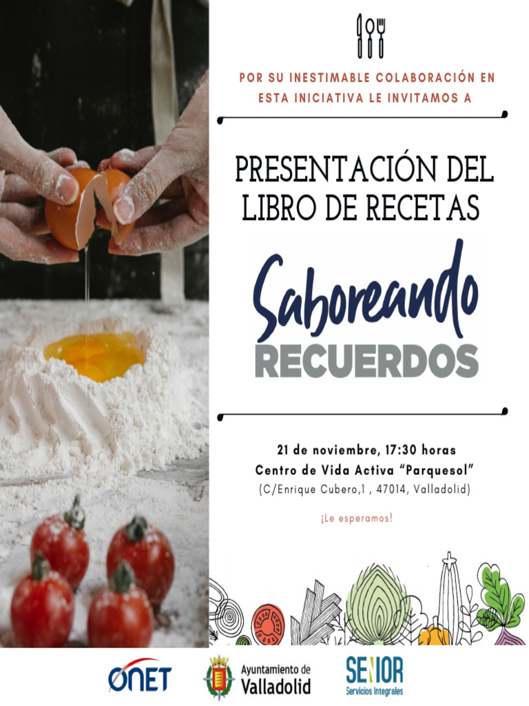 Invitación Chef Saboreando Recuerdos Ayto. Valladolid | PDF