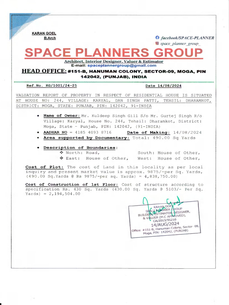 Picture of Property Valuation Report | PDF | Investing | Investment Banking