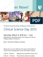 Duke School of Medicine | Clinical Science Day | March 3, 2012