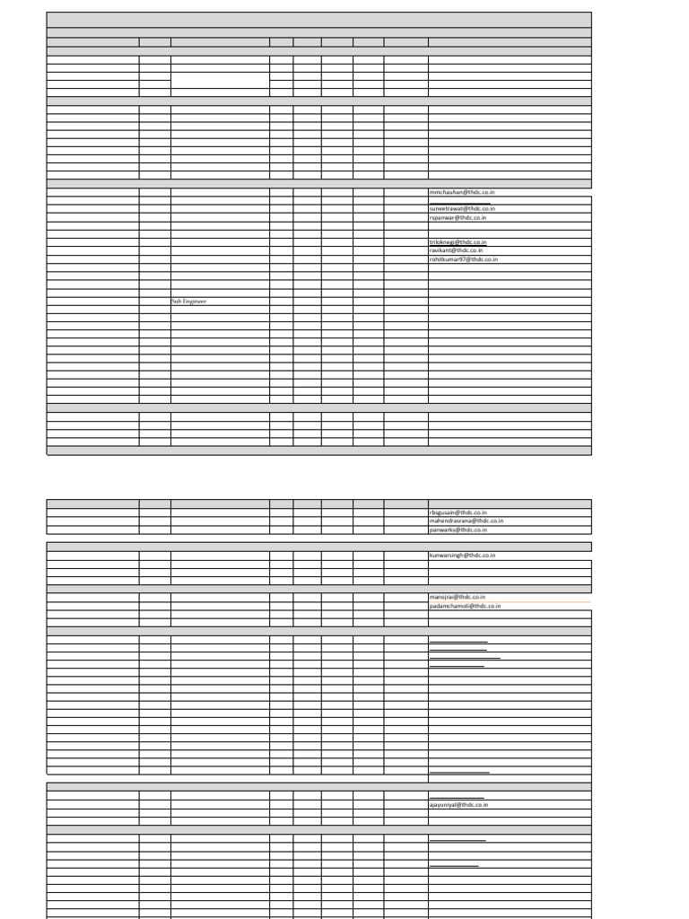 THDC Tehri Telephone Directory | PDF