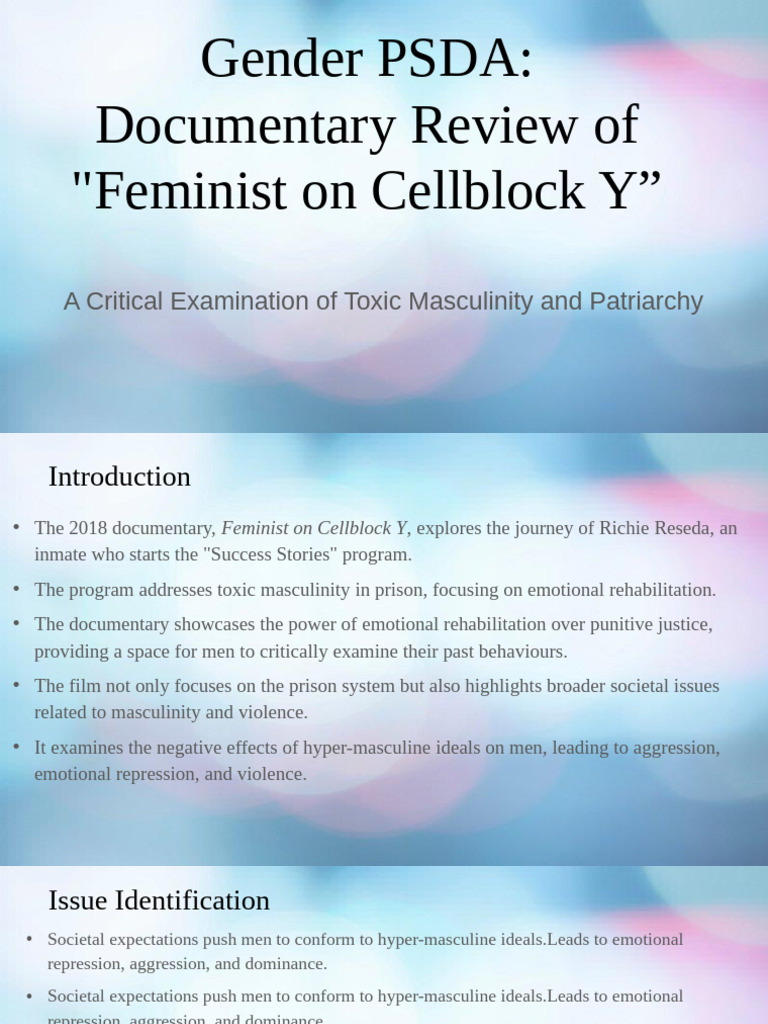 Examining Toxic Masculinity in Prisons | PDF | Masculinity | Prisoner