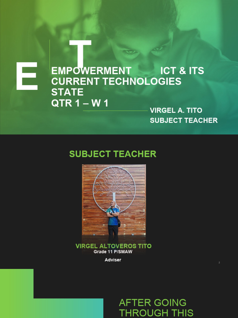 E-tech-Lesson-1 | PDF | Information And Communications Technology ...