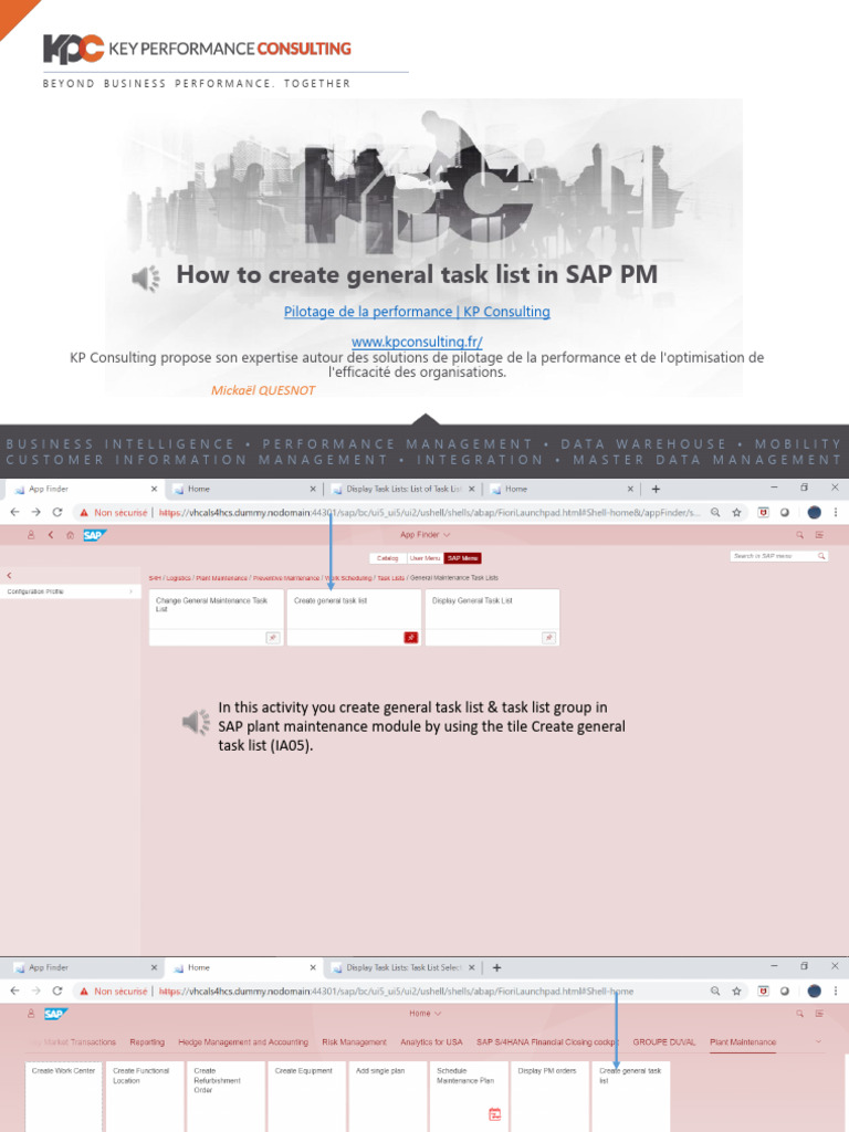 GU SAP FIORI How To Create General Task List In SAP PM PDF