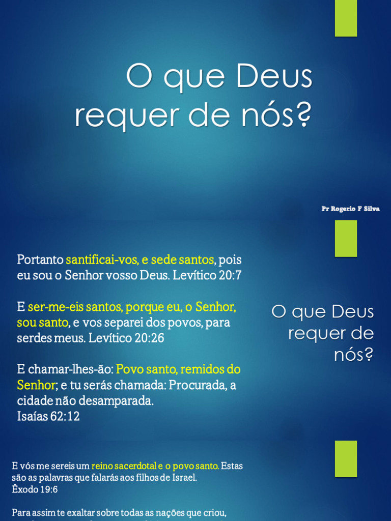 O que Deus requer de nós? | PDF | Pecado | Fé