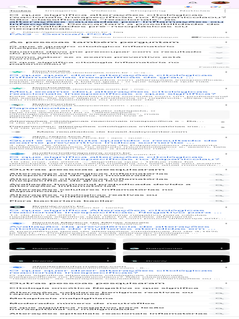 Alterações Citológicas Reacionais Inespecíficas | PDF | Ciências da ...