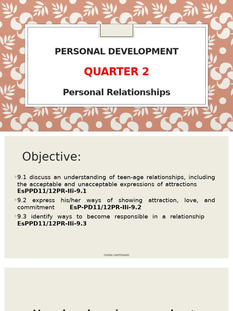 Understanding Personal Relationships | PDF | Adolescence | Intimate ...