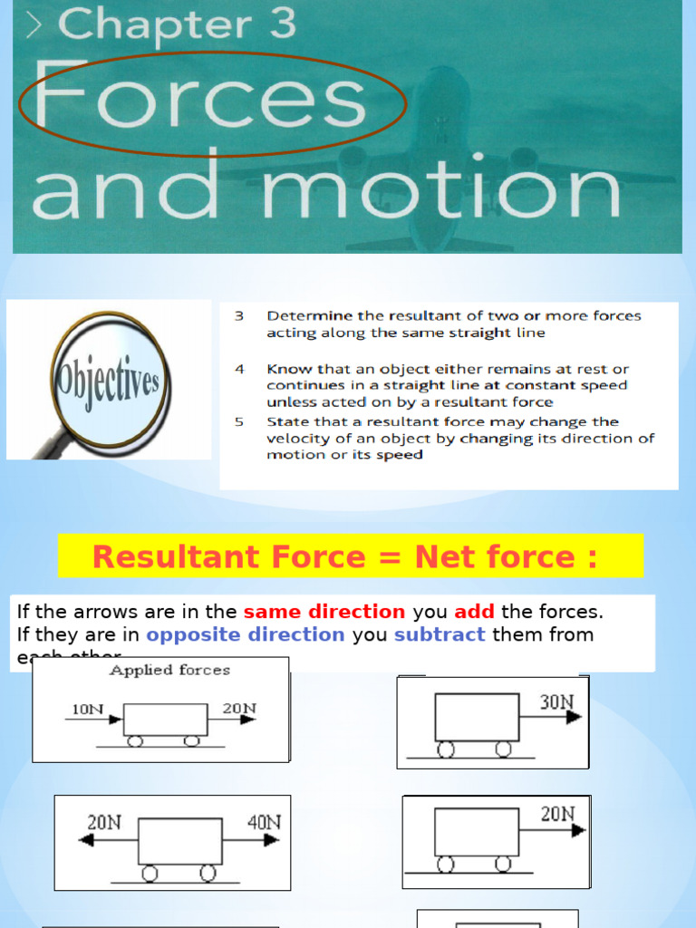 Understanding Resultant Forces And Motion Pdf Force Acceleration