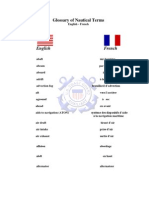 English French Glossary Nautical Terms