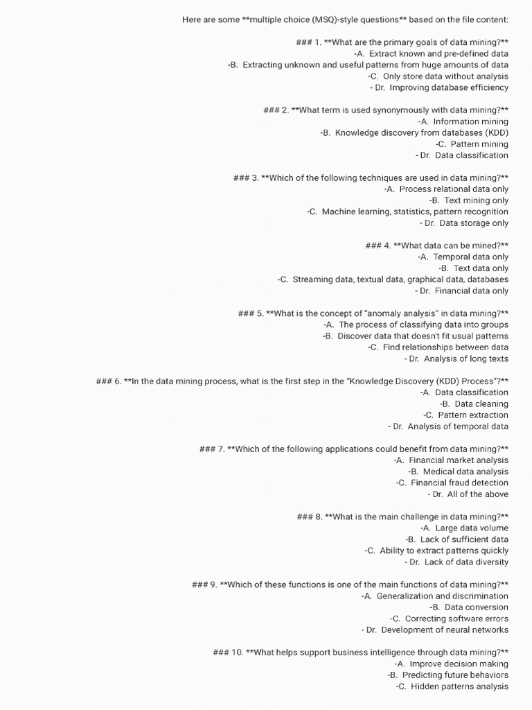 Data Mining | PDF
