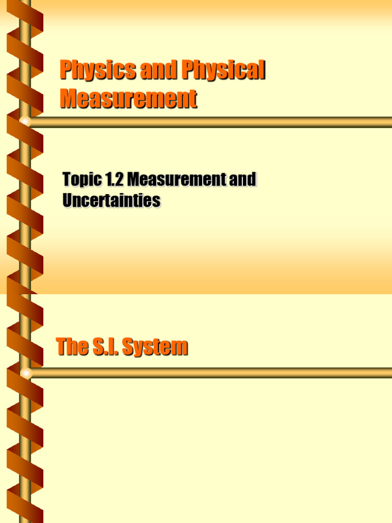 Understanding SI Units and Measurement Errors | PDF | Significant ...