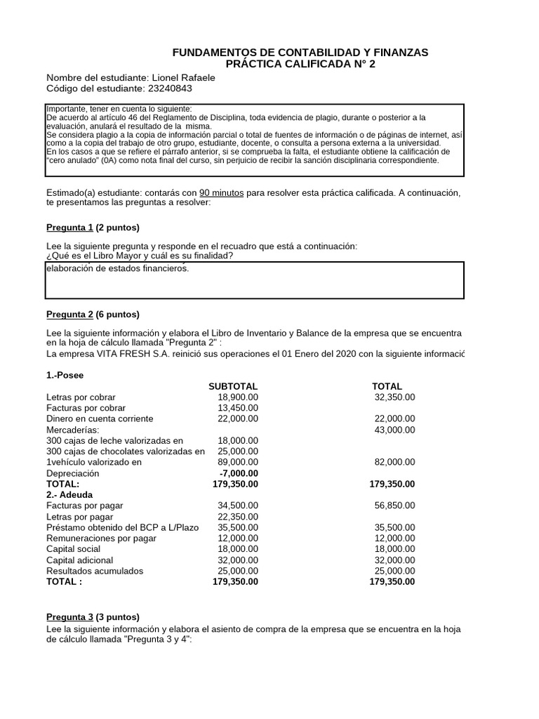 PC2 Contabilidad | PDF | Contabilidad | Activo fijo