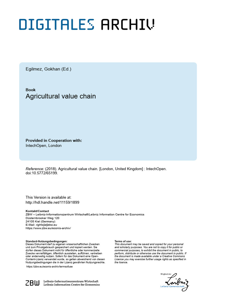 Agricultural Value Chain | PDF | Supply Chain | Logistics