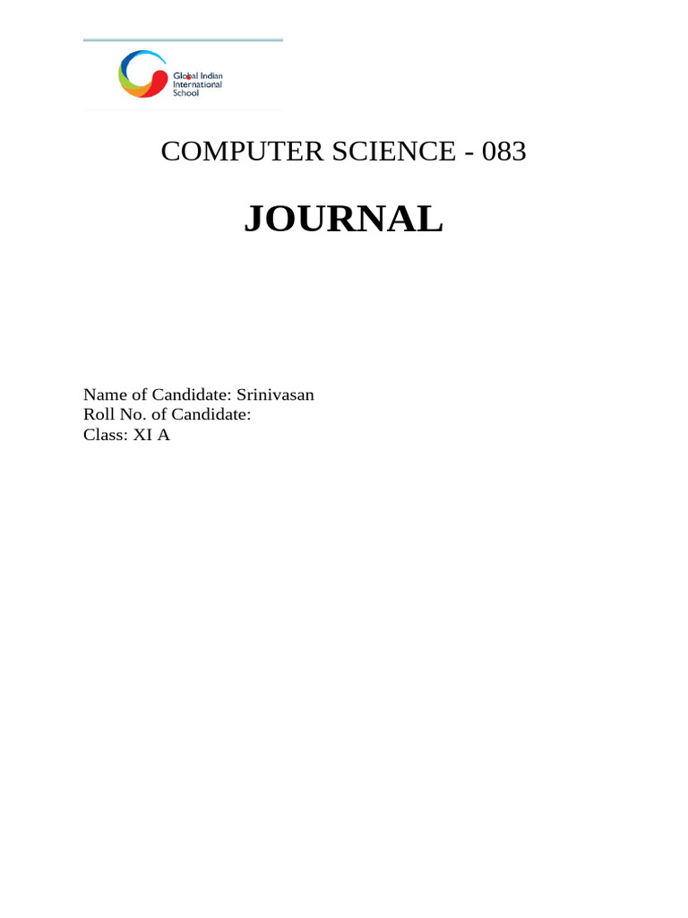 Current Computer Science Journal