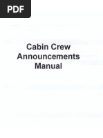 Cabin Crew Safety Training Manual Flight Attendant Simulation