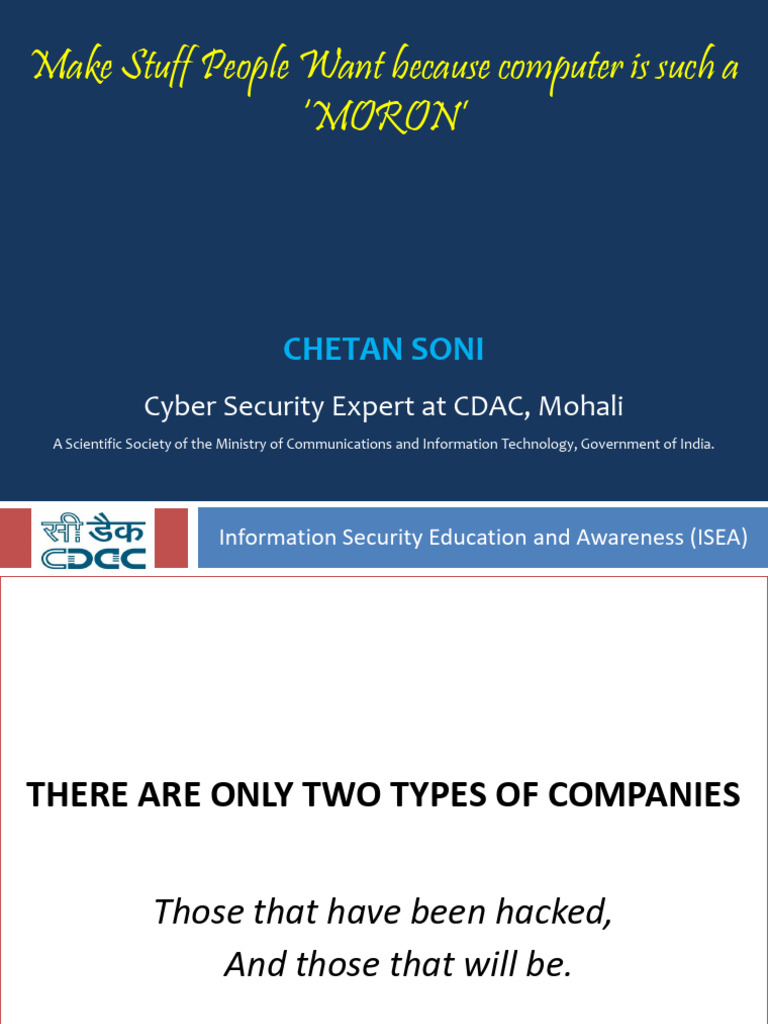 CDAC 5days E-Suraksha Introduction | PDF | Ransomware