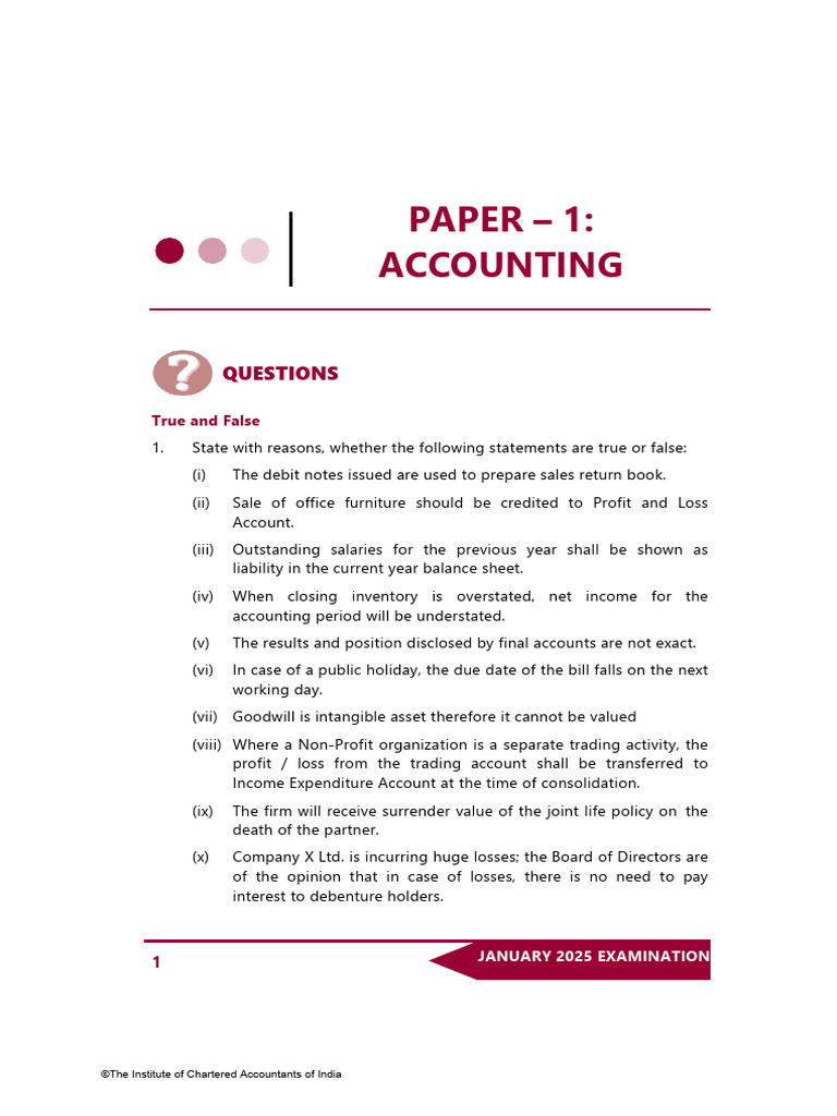 CA Foundation Accounts RTP Sept 2025 Exam Castudynotes Com PDF
