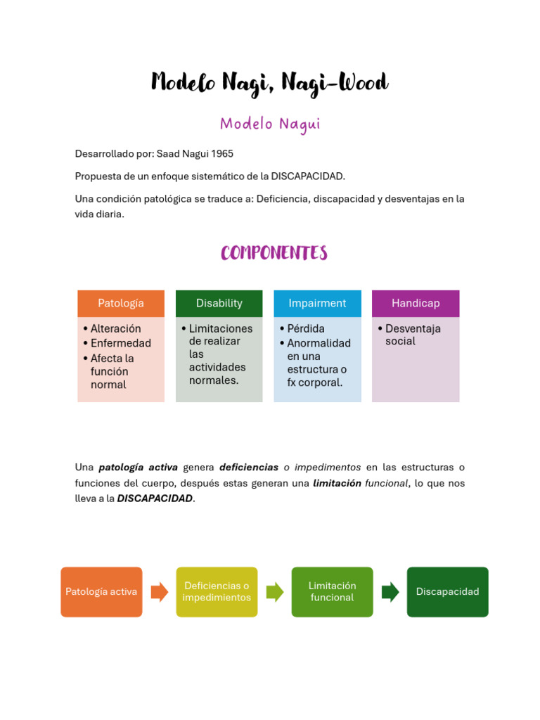 Modelo Nagi y Nagi-Wood en Discapacidad | PDF | Invalidez ...