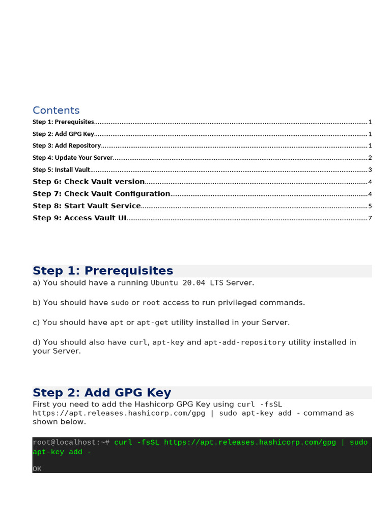 Install HashiCorp Vault on Ubuntu | PDF | Transport Layer Security ...