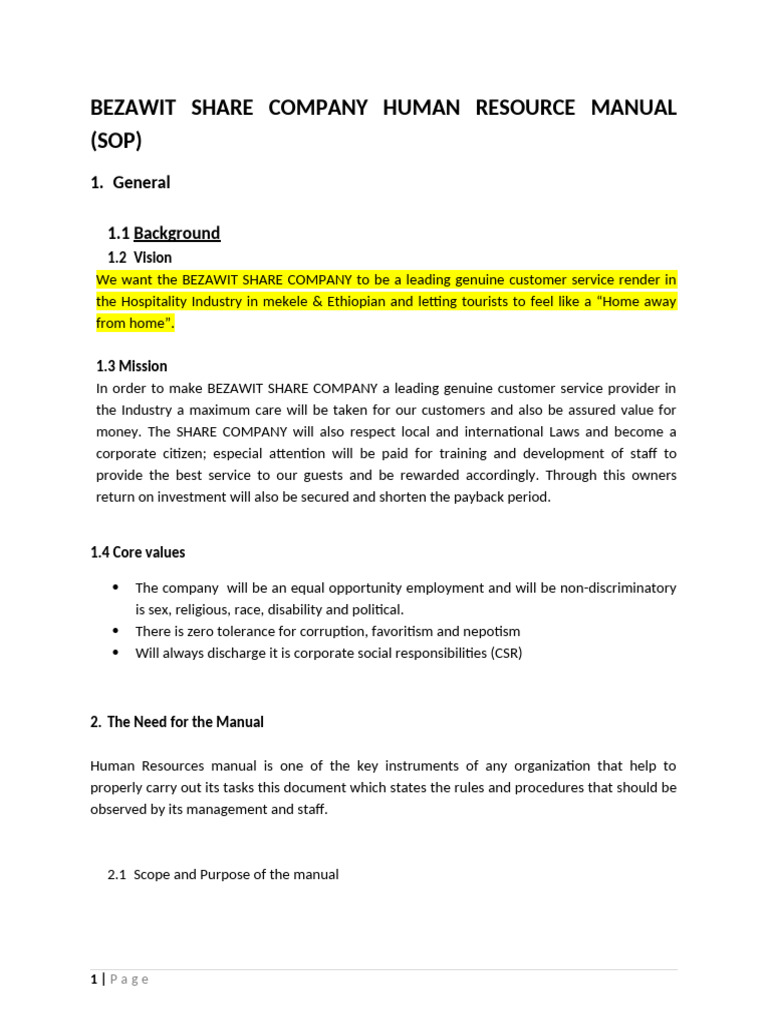 Human Resource Manual | PDF | Employment | Salary