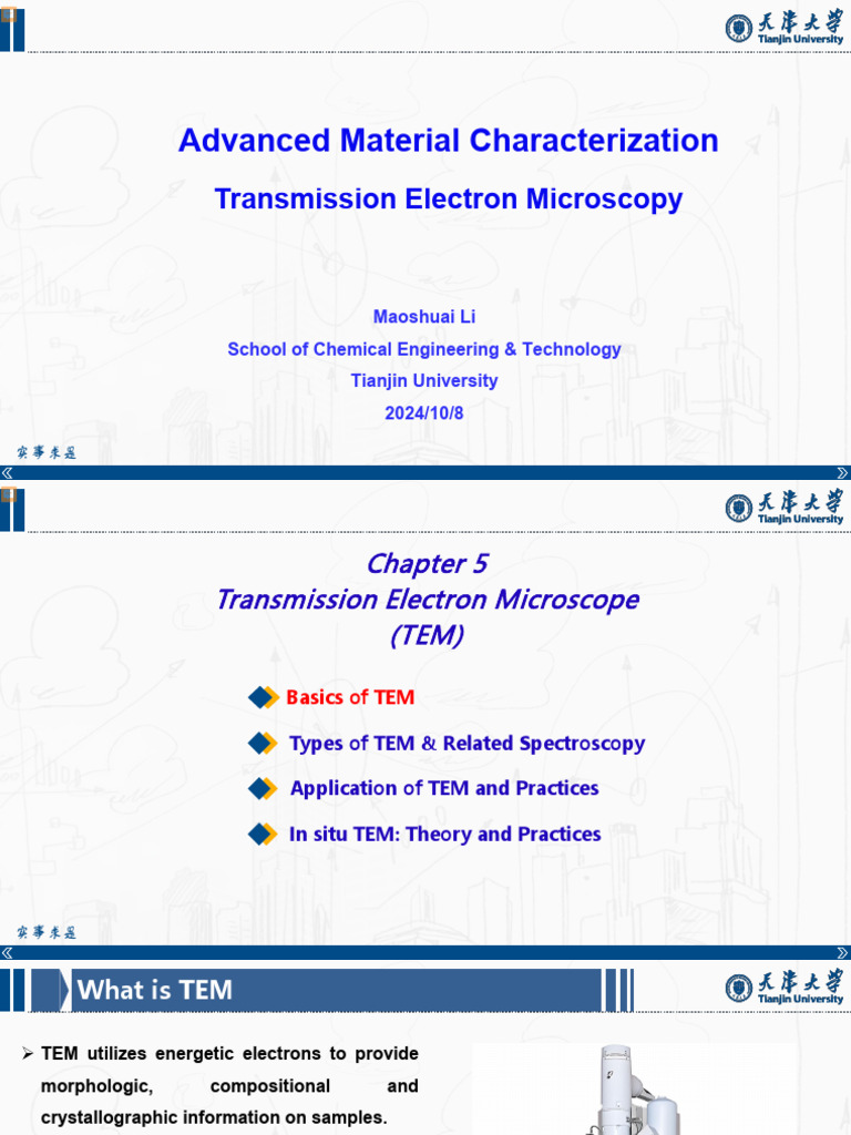Transmission Electron Microscopy Overview | PDF | Transmission Electron ...