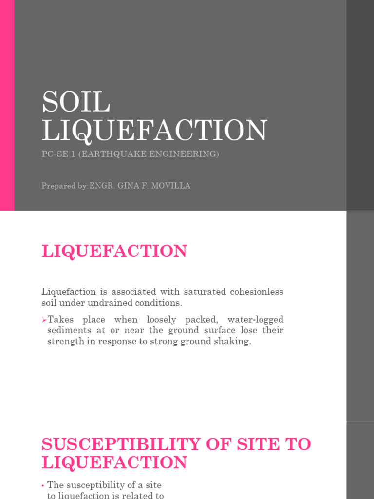 Soil Liquefaction Pdf Pdf Solid Mechanics Applied And