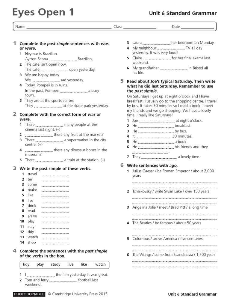 Unit 6 Grammar Standard | PDF | Linguistics