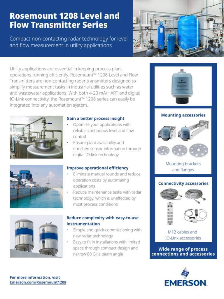 Rosemount 1208 Level & Flow Transmitters | PDF | Instrumentation