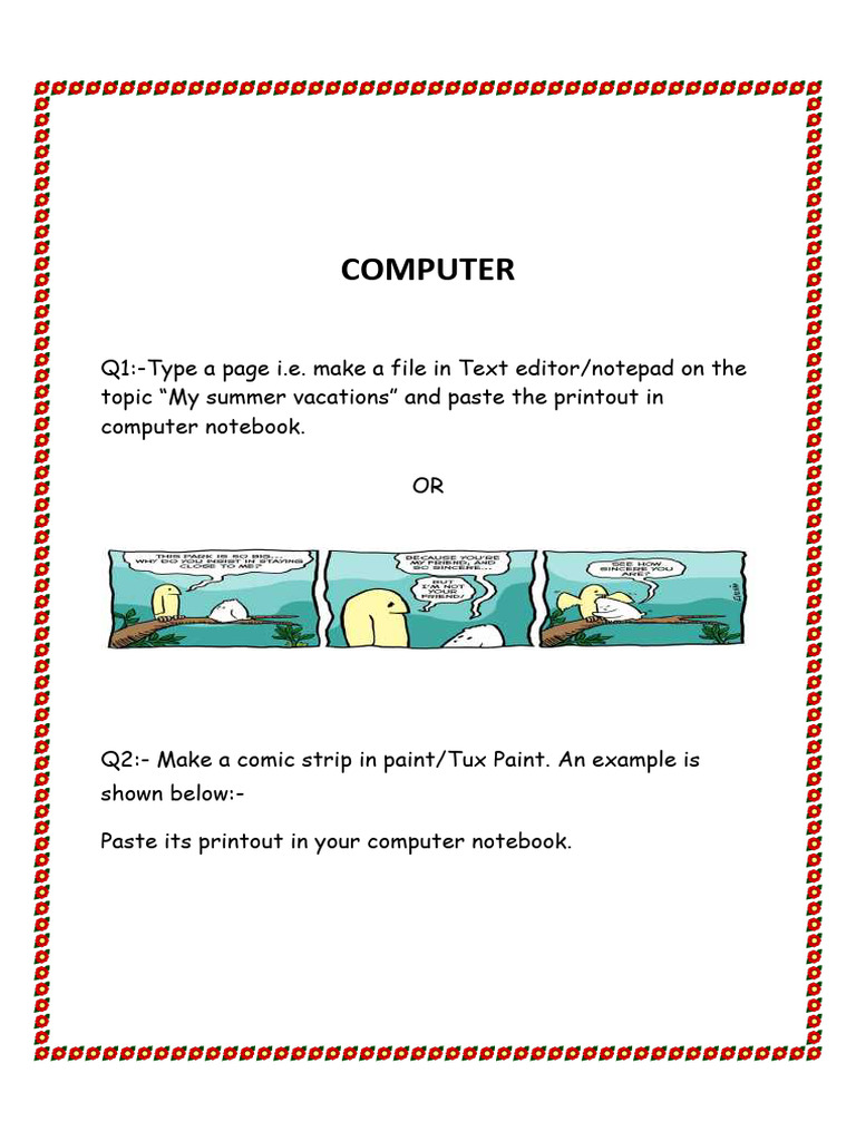 CBSE Class 2 Computers Practice Worksheet | PDF