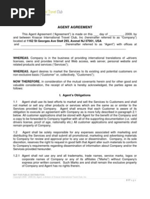 Agent Agreement