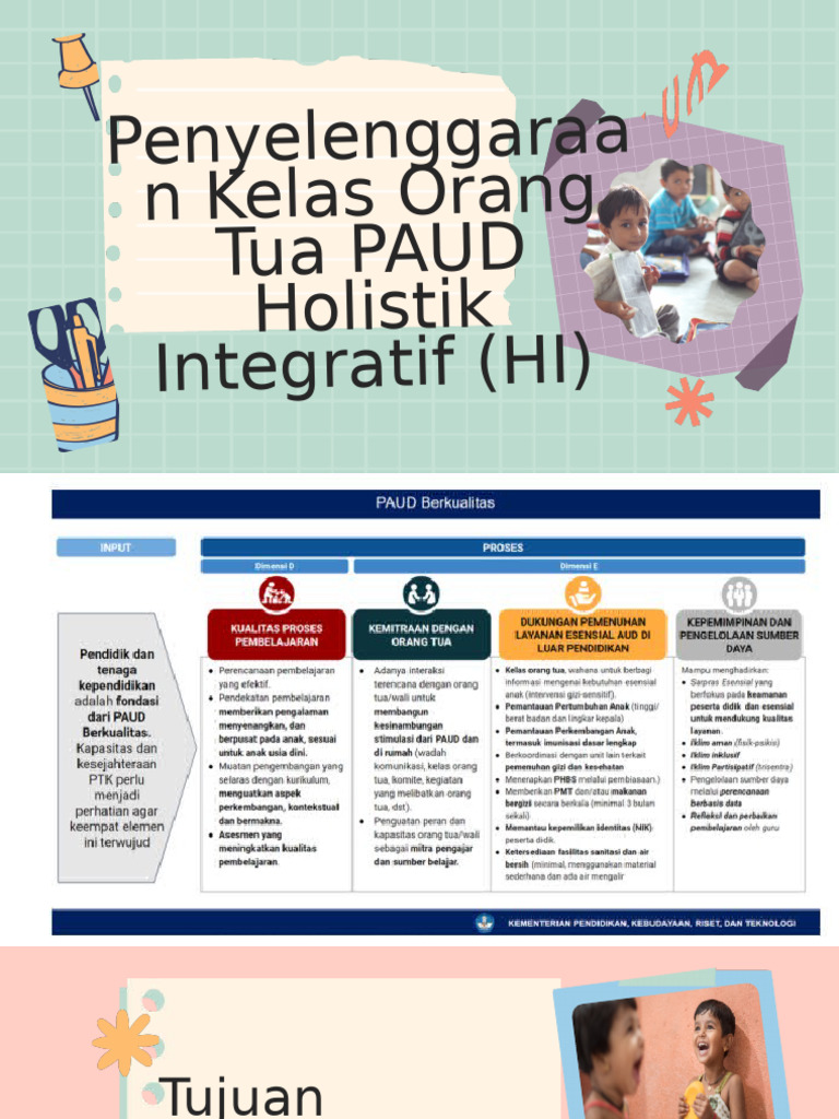 Penyelenggaraan Kelas Orang Tua PAUD Holistik Integratif (HI) Amin | PDF